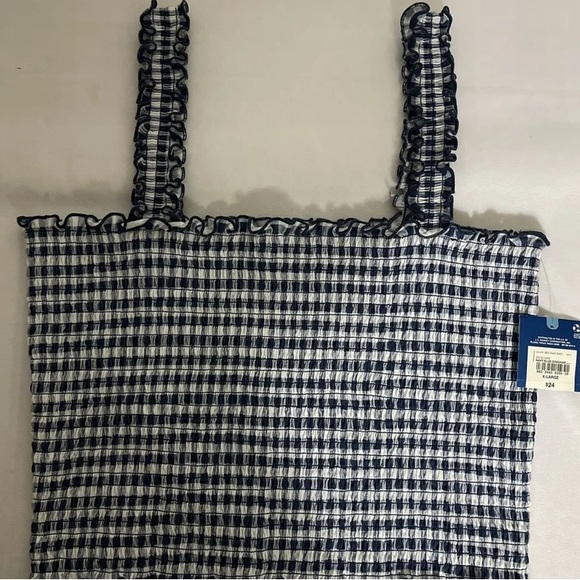 Arizona Jean Company Tops - Arizona Womens Blue Plaid Check Tube Top Crop  Stretchy Blouse Top Size XXL